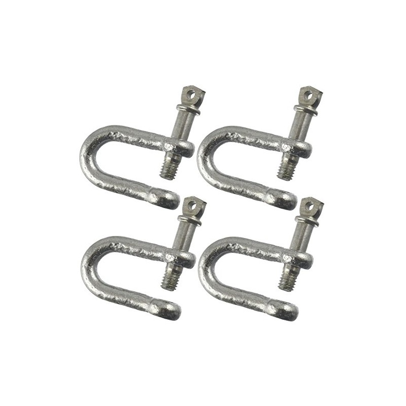 6mm Galvanised Dee Shackle PACK of 4 Shackle Chandlery DK01