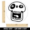 Laughing Silly Cartoon Skull Bones Character Rubber Stamp for Stamping