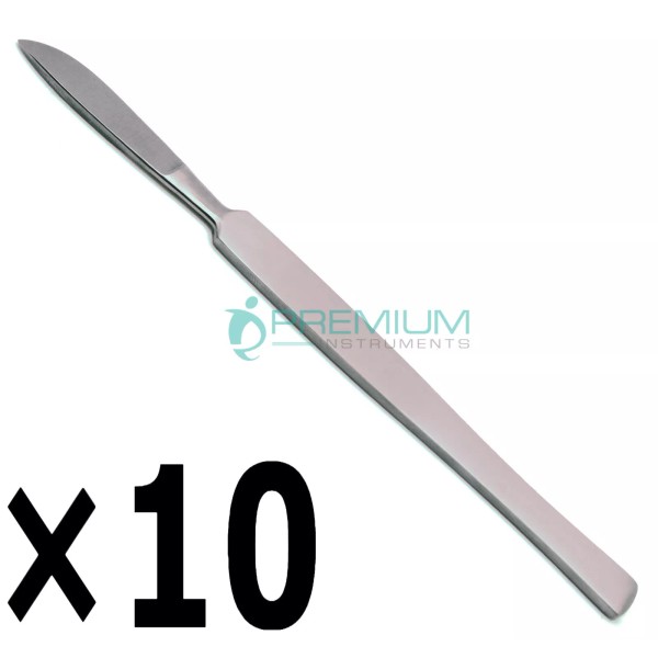 PREMIUM INSTRUMENTS 10 Pcs Dental Surgical Scalpel Handle W/ Blade