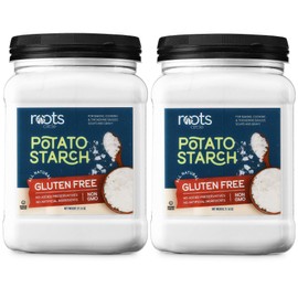 Roots Circle Gluten-Free Potato Starch | 2 Pack of 21oz Jars | No Preservatives or Artificial Ingredients | Kosher for Passover Thickener for Soups Stews, Gravies & Sauces