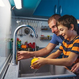 Faucet Aerator Female Thread Aerator 55/64-27UNS, Chrome Brass Shell Kitchen Sink Aerator and Bathroom Sink Filter with Gasket for Kitchen and Bathroom(4Pcs)