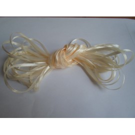 1 roll x 3mm Satin Ribbon Cream Minimum 10 Meters Double Sided