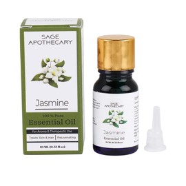 Sage Apothecary 100% Pure & Natural Jasmine Essential Oil for Hair Growth & Healthy Skin | Pack of 10ML