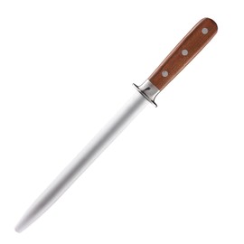 Seido Knives 10-Inch Rosewood Diamond Sharpening Rod - Honing Steel Knife Sharpener with Rosewood Handle