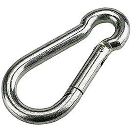 Merriway BH02009 (2 Pcs) Carbine Steel Snap Hook 6mm (1/4 inch) Bright Zinc Plated - Pack of 2 Pieces
