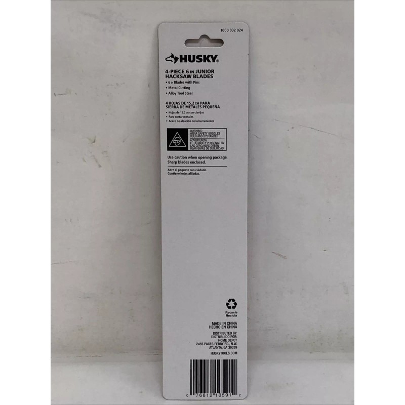 Husky Lot Of (6) Packs Husky Junior Hacksaw Replacement 6