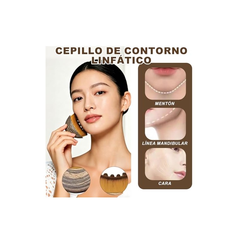 2PCS Cepillos Faciales Para Drenaje Linfático, cepillo de masaje linfático,