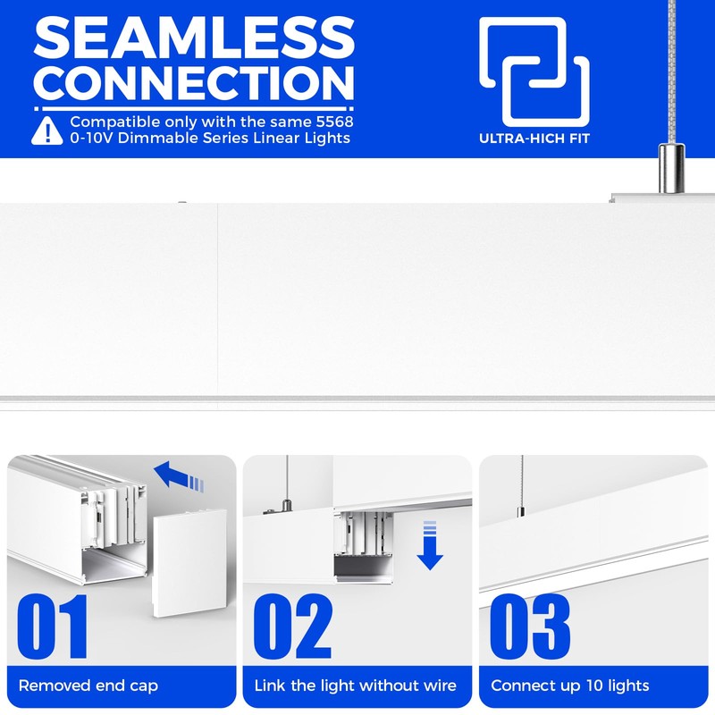 Barrina 5568-0-10V Series LED Linear Light Fixture, 2nd-Generation (Dimmer Not