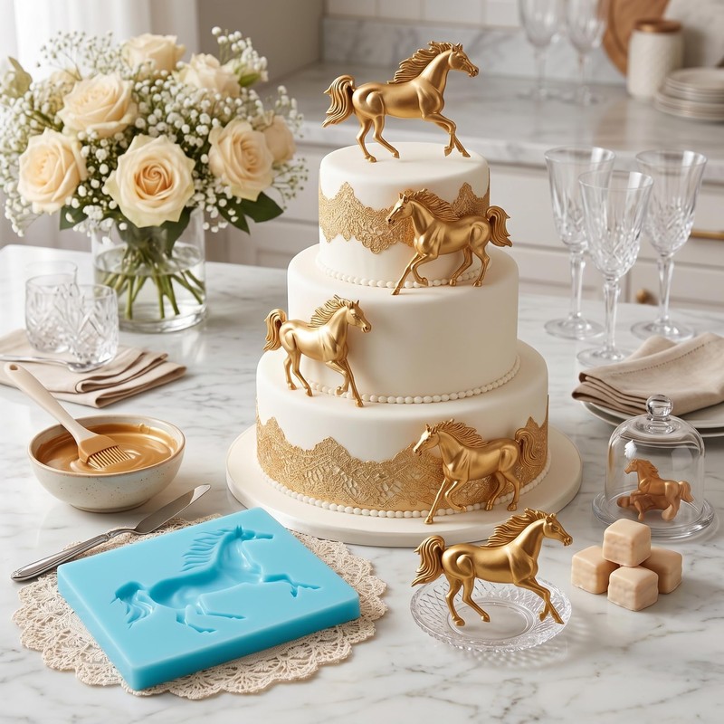 Horse Fondant Silicone Molds Horse Chocolate Candy Mold