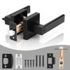 Probrico 6 Pack Square Privacy Door Levers Black Privacy Door