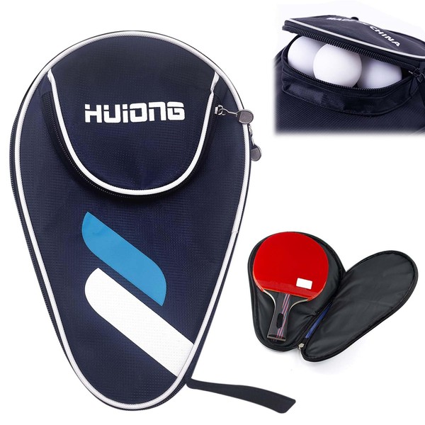 iTYOOS Table Tennis Bat Case for 1 Racket and 3