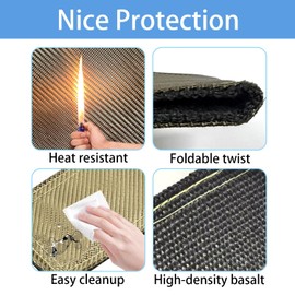 6" x 24" Exhaust Heat Shield Wrap Up to 1450℉ Thermal Heat Protection