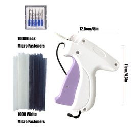 Quick Clothing Fixer, Quick Stitch Sewing Gun, Handheld Sewing Machine, Mini Quick Repair Garment Sewing Machine, with 5 Fine Needles 1000 Black & 1000 White Micro Fasteners