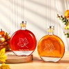 Maxdot 12 Pcs Glass Maple Syrup Bottles Clear Reusable Glass