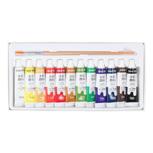 12 color Vibrant Colors 5ml Tubes Watercolor Tubes with Great