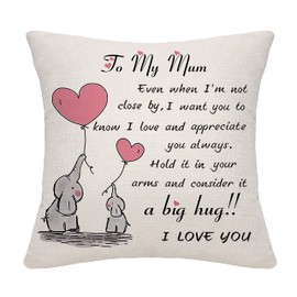from daughter Son Mum Mother Mama Mom Cushion Cover Throw Pillow Cover Cushion Case Thanksgiving (mum-2)
