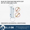 Blue Ox bx88219 1/2" self-retaining Pins - Pair,SILVER
