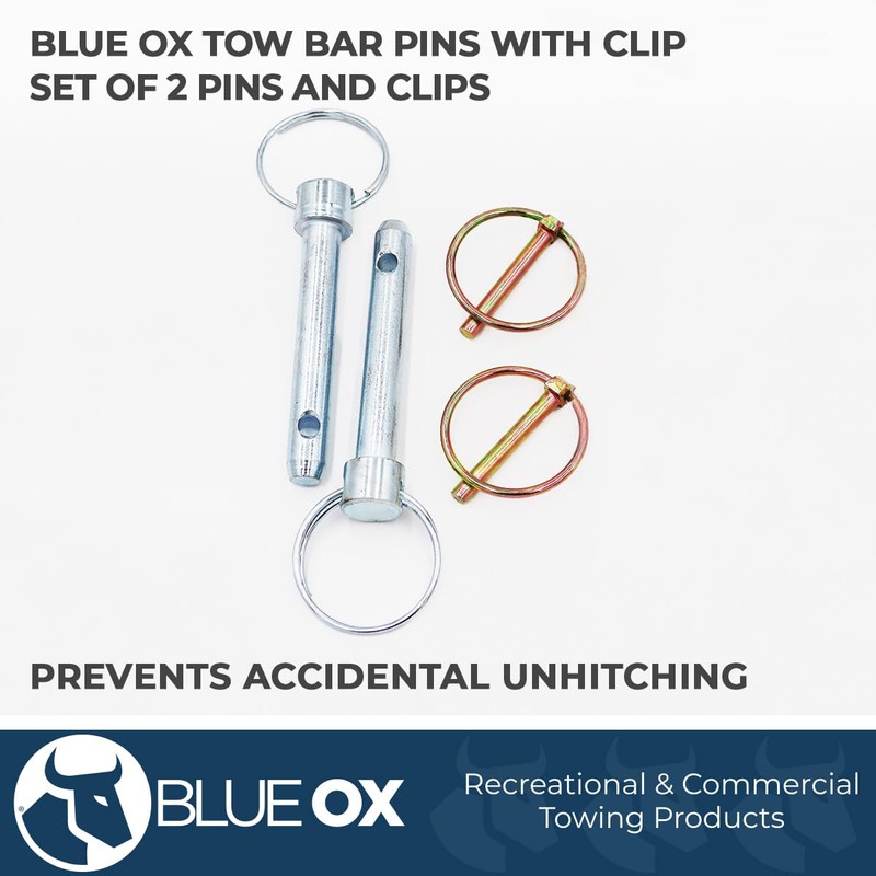 Blue Ox bx88219 1/2" self-retaining Pins - Pair,SILVER