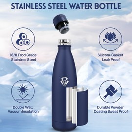HoneyHolly Thermos Flask, 18/8 Stainless Steel, Water Bottle, Stainless Steel, 750 ml, BPA-Free, Sports Water Bottle, Double-Walled Vacuum Insulated, Thermos Flask for Outdoor, Camping, Picnic,