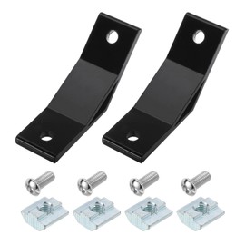 uxcell 2Set 135 Degree Angle Aluminum Profile Corner Bracket, Corner Brace Joint Connectors for 4040 Series with Bolts Nuts (Black)