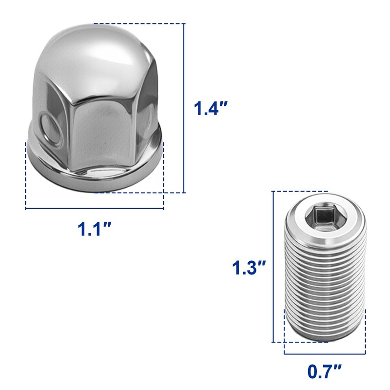 8Pcs Lug Nuts with Adapter for 19.5” 10 Lug Wheel