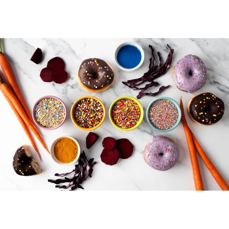 Bright Rainbow Sprinkles – Vegan, Non-GMO, Dye-Free, Allergen-Free, Plant-Based Colors,