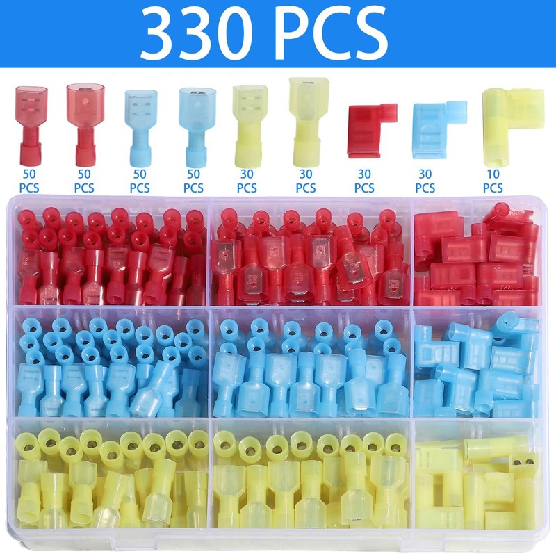 aikoolwer Nylon Spade Connector Right Angle Kit 90 Degree Terminal