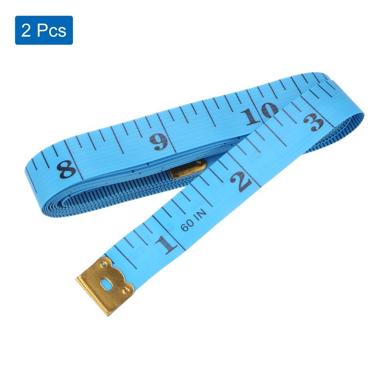 uxcell 2pcs 1.5M 4.92Ft 60" Tailor Seamstress Soft Plastic Flexible