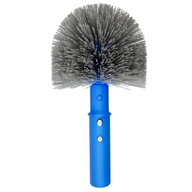 TidyMister Small Pool Brush Head for Cleaning Narrow Corners Steps, Stiff Wavy Bristles Round Brush Scrubber for Above Ground & Inground Pools, Cobweb Brush