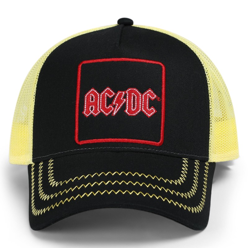Amplified Trucker Baseball Cap with Adjustable Snapback Closure, Breathable, ACDC,
