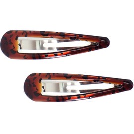 Mytoptrendz® 4 Pcs Large Jumbo Tortoiseshell Snap Hair Clip for Women Large Click Clack Sleepy Bendies Barrette Hair Clips For Thick Hair (Tort -9cm)