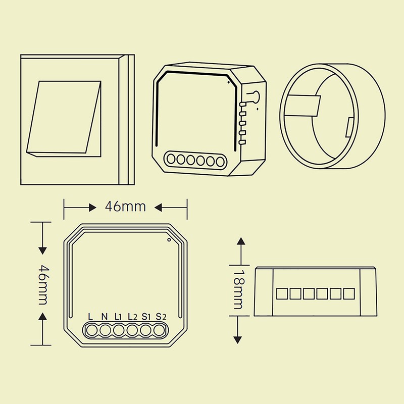 Tuya WiFi Intelligent Curtain Switch Module Home Curtain Modification Module