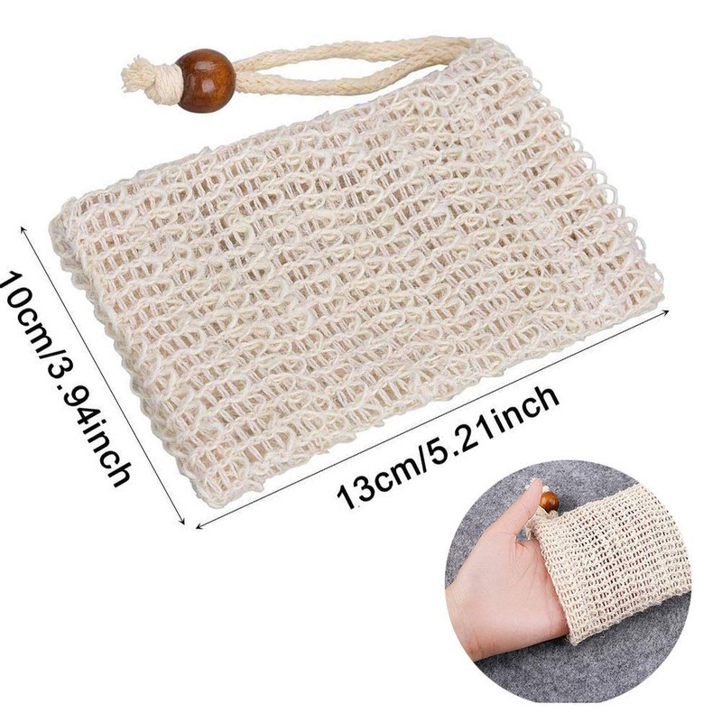 Sisal Soap Bag (5-Pack) Ideal for Scraps & Save Soaps,