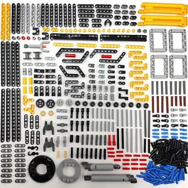 ZHX Technical Parts Beams Axles Connectors Bricks Sets - 457 Pieces, Chassis Frame Liftarm Push Rods for Technic Car MOC Building Block Toys