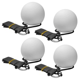 PLLYPE Set of 4 LED Poi Balls, Luminous POI Juggling Balls with Rainbow Colours and Strobe Effect, LED Poi Juggling Balls, Children's Adjustable Cords, Poi Ball Set for Beginners, Children and Adults