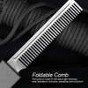 Stainless Steel Spring Comb Hair Beard Folding Pocket Comb Hairdressing