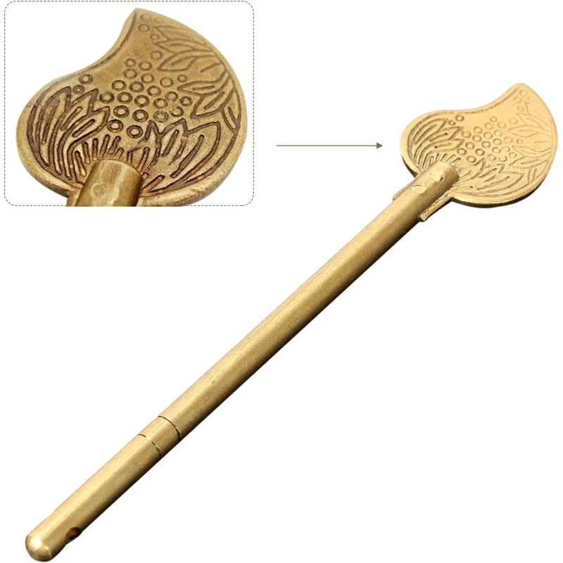 dophee Brass Retro Leaf Lock 11Cm Key Latch For Drawer