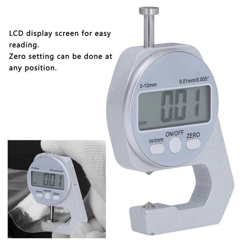 Digital Thickness Gauge 0‑10mm Range Mini Electronic Caliper Thickness Meter