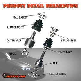 AUTO DN 1X CV Axle, CV Axle Front Passenger Side CV Joint Drive Shaft Assembly for Avalon 2005 for Avalon 2006 for ES350 for Avalon for Camry 2007 for ES350 for Avalon for Camry 2008