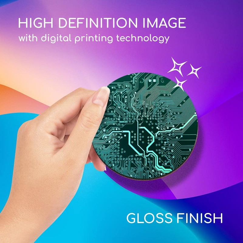 1 x Round Coaster - Motherboard Computer Gaming Tech Cork