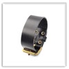 Xusamss Punk Rock Belt Buckle Wristband Adjustable Leather Cuff Bracelet(Black)