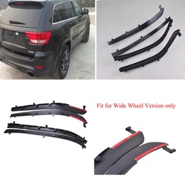 4PCS One Set Front Rear Fender Wheel Arch Flares Mudguard Extensions for High-end Jeep Grand Cherokee 2014-2020 with Wide Wheel Fender OEM 1XA30RXFAB 1XA31RXFAB 1WQ46RXFAB 1WQ47RXFAB