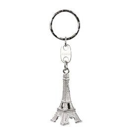 Oleanderhof Eiffel Tower Keyring in Silver - Paris Keepsake - Paris Travel - France Holiday - Mini Eiffel Tower, silver