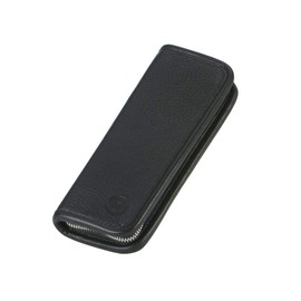 Sonnenleder Morike Leather Pen Case with 2 Fountain Pen Loops Black