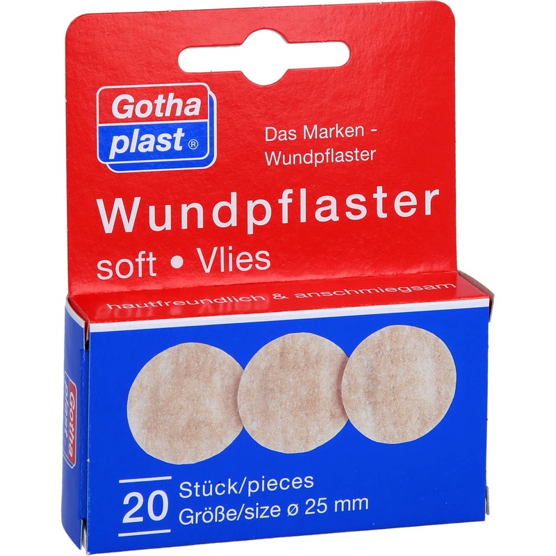 Gothaplast Soft Fleece Wound Plasters Diameter 25 mm Pack of