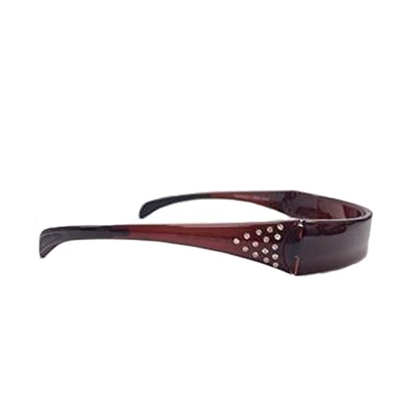 SqHair Hinged Headband fits like sunglasses providing lift and style without giving you a headache Band (Brown-Crystals)