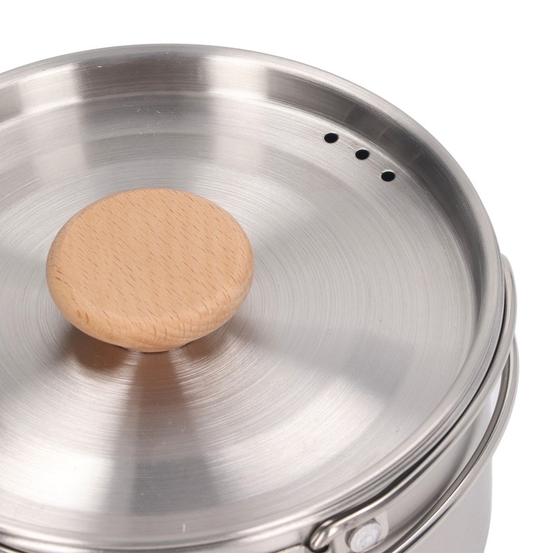 Cooking Pot and Pan Set 304 Stainless Steel Portable Camping