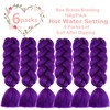 FYRLNA 6 Packs 24 Inch Jumbo Braiding Hair Soft High