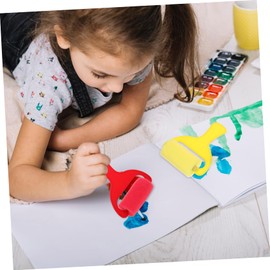 Gatuida 4pcs Sponge Painting Brush Set for Wide Handle Rollers Colors for DIY Art Crafting and Early Education Activities for Young Artists