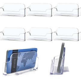 6 Porta Tarjetas De Presentación, Porta Tarjetas De Presentación Para Organización Profesional, Ideal Para Reuniones De Negocios y Eventos, Fabricado En Material Plástico Durable